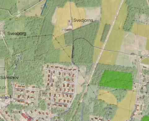 Ledig fastighet på Gamlebyvägen