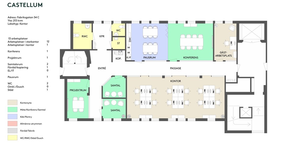 Fabriksgatan 54 C - 213 kvm - planritning