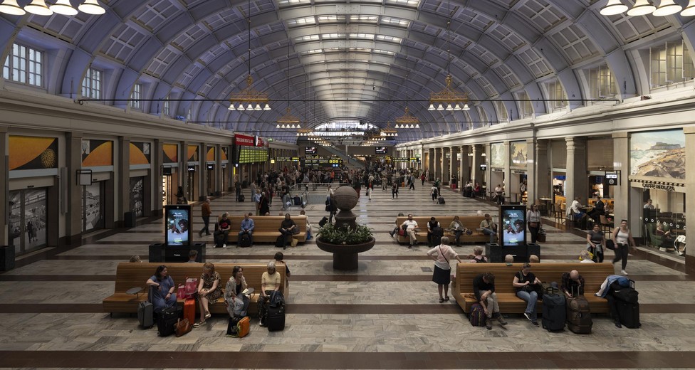 centralstationen rakt över gatan