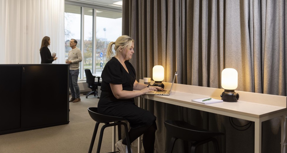 Arbetsplatser med lugn och avskild känsla